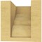 Ekena Millwork 4"W x 4"D x 4"H Wide Ridgewood Rough Cedar Woodgrain TimberThane Corbel, Primed Tan CORUR04X04X04RIDRCPR - alternate 5
